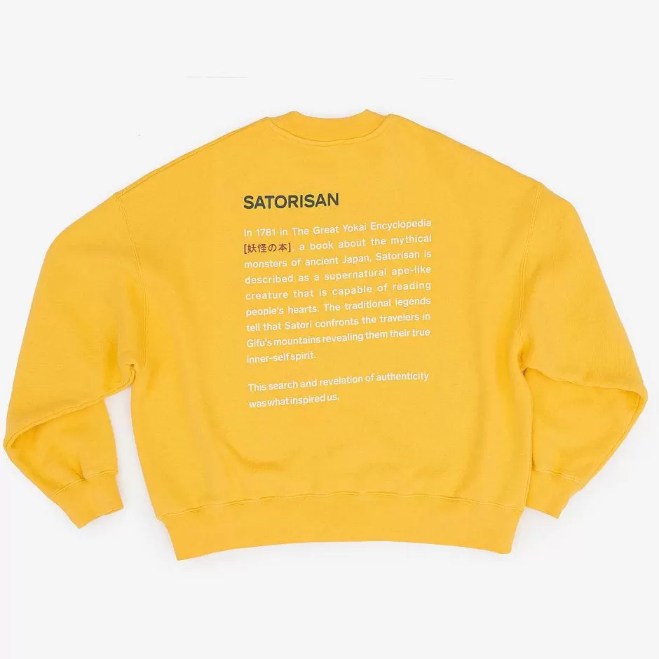 Mann Satorisan Sweatshirt Oversize Bio-Baumwolle | Primarer Gelber Ursprung