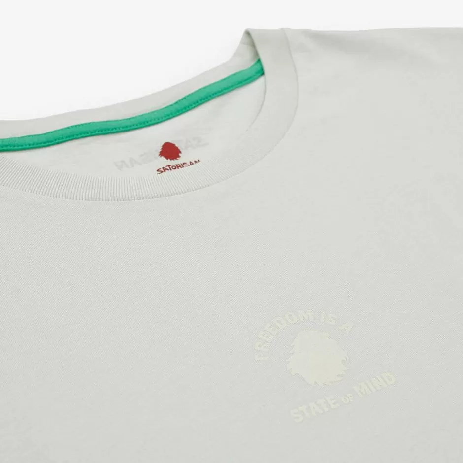 Frauen Satorisan T-Shirt Aus Bio-Baumwolle Mit Normaler Passform | Kristalliner Gruner Freiheitsstaat