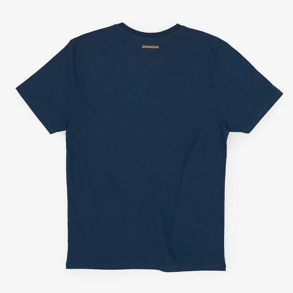 Frauen Satorisan T-Shirt Regular Fit Bio-Baumwolle | Blaue Tinte Jeden Tag Leben